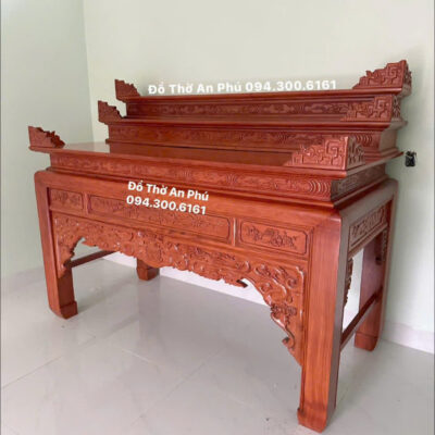 Án thờ gỗ Hương Đá mẫu Như Ý chân 14